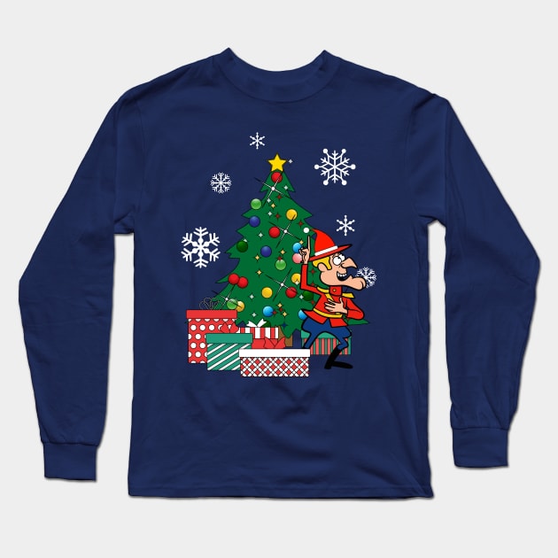 Dudley Do Right Around The Christmas Tree Long Sleeve T-Shirt by Nova5